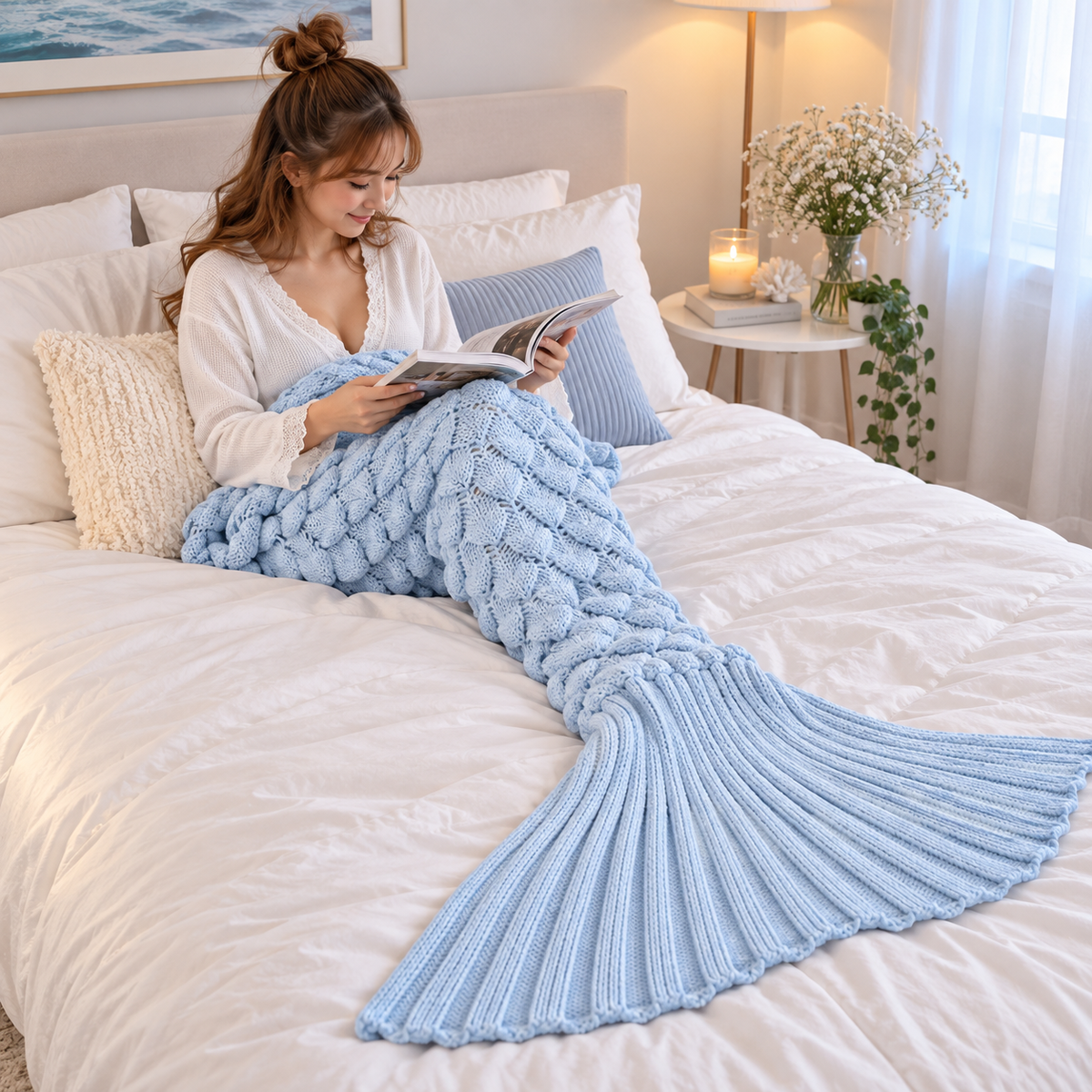 SnuggleTail™ Cozy Knit Tail Blanket